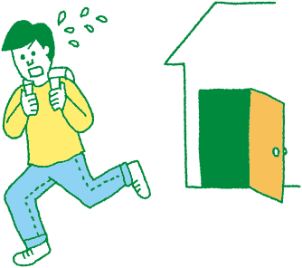 屋内退避の準備
