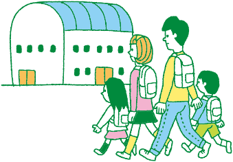 家を出て、学校の体育館や公民館などに避難すること