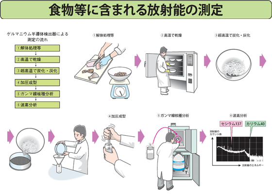 食物等に含まれる放射線の測定