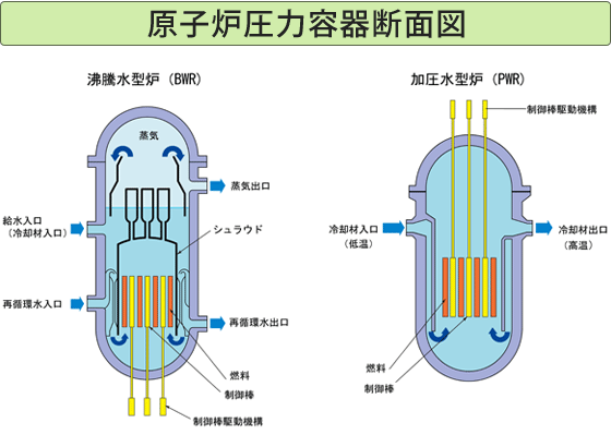 原子炉圧力容器断面図
